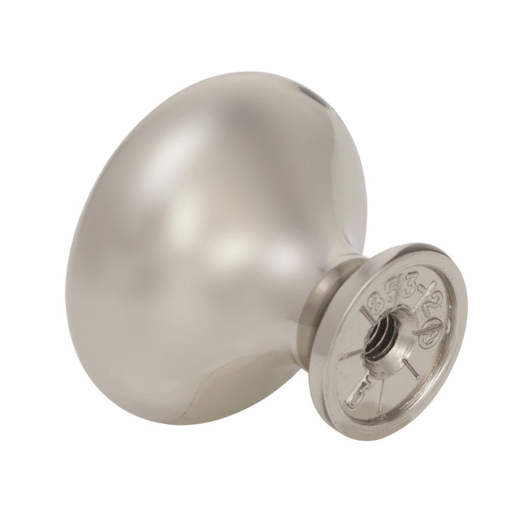 Polished Chrome Round Traditional Cabinet Knob with Mounting Hardware