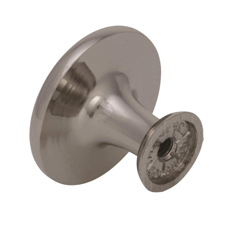 Polished Chrome Round Traditional Cabinet Knob with Mounting Hardware