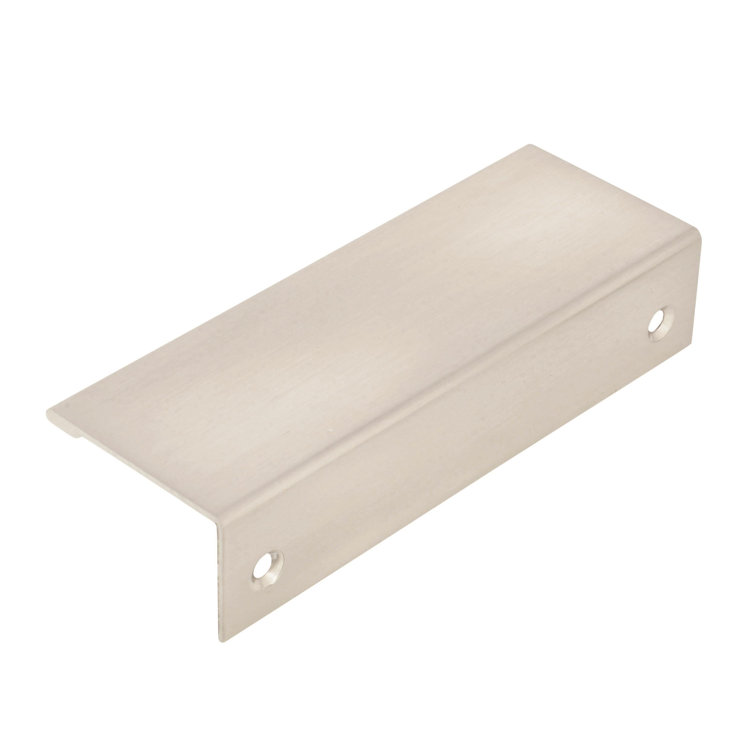 Brushed Nickel Modern Finger Cabinet Edge Pull