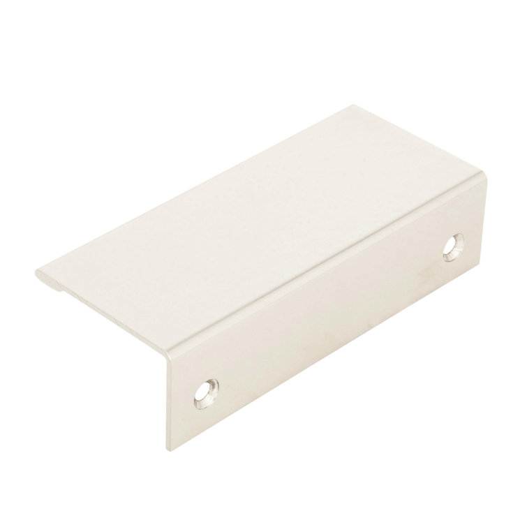 Polished Nickel Modern Finger Cabinet Edge Pulls 3.75 inch