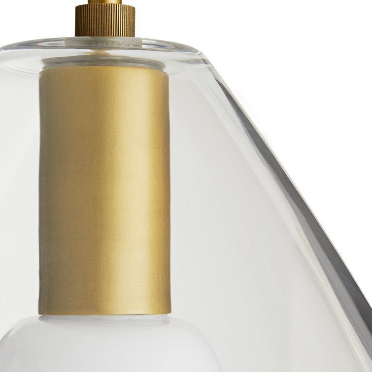 Antique Brass 22" Indoor/Outdoor Glass Pendant Light