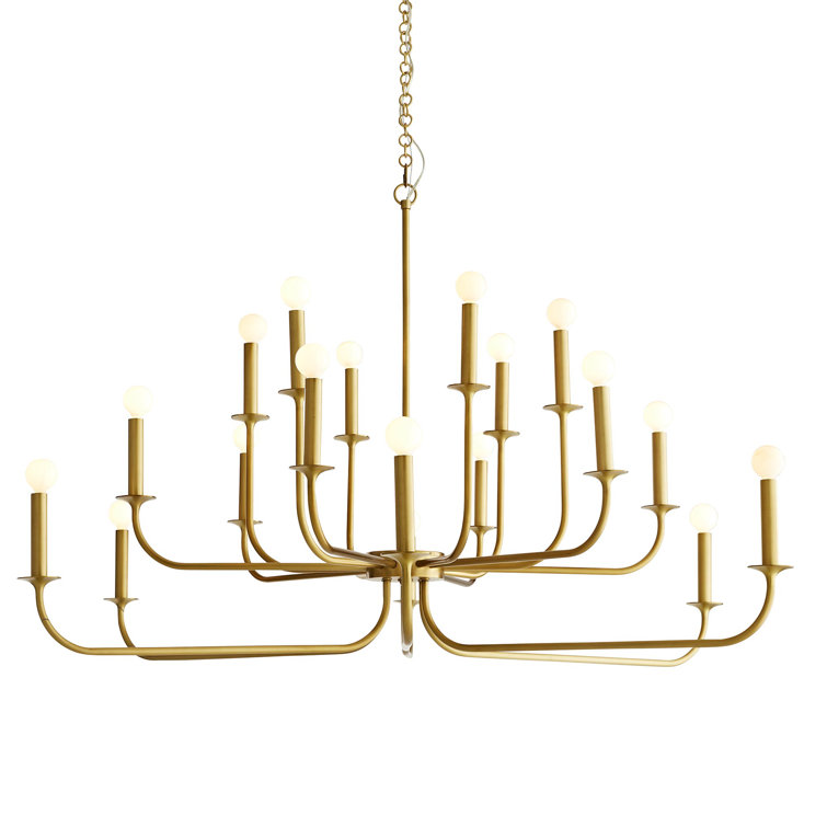 Antique Brass 38" Sputnik Plug-in Chandelier