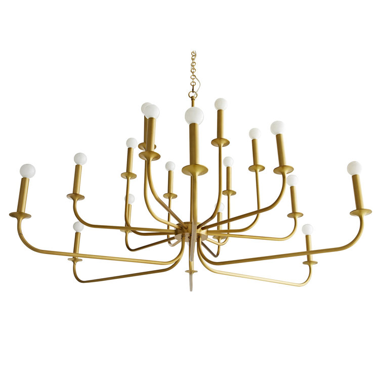 Antique Brass 38" Sputnik Plug-in Chandelier
