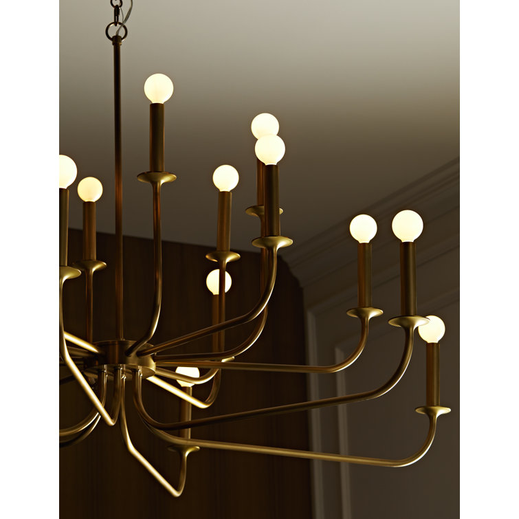 Antique Brass 38" Sputnik Plug-in Chandelier