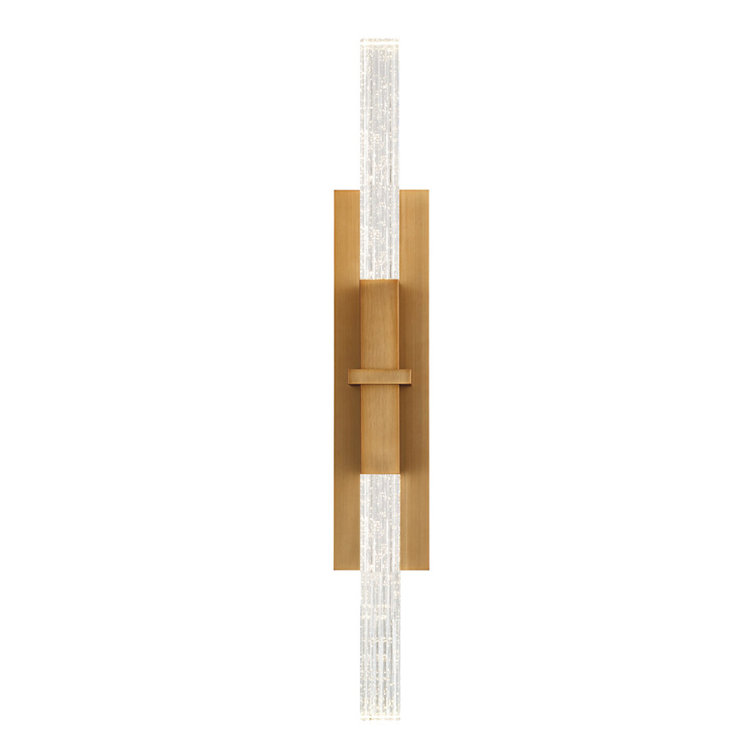 Cinema Luxe Aged Brass 2-Light LED Outdoor Wall Sconce