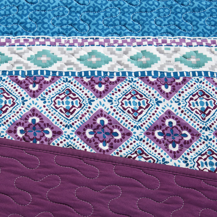 Boho Chic Embroidered Polyfill Daybed Coverlet Set
