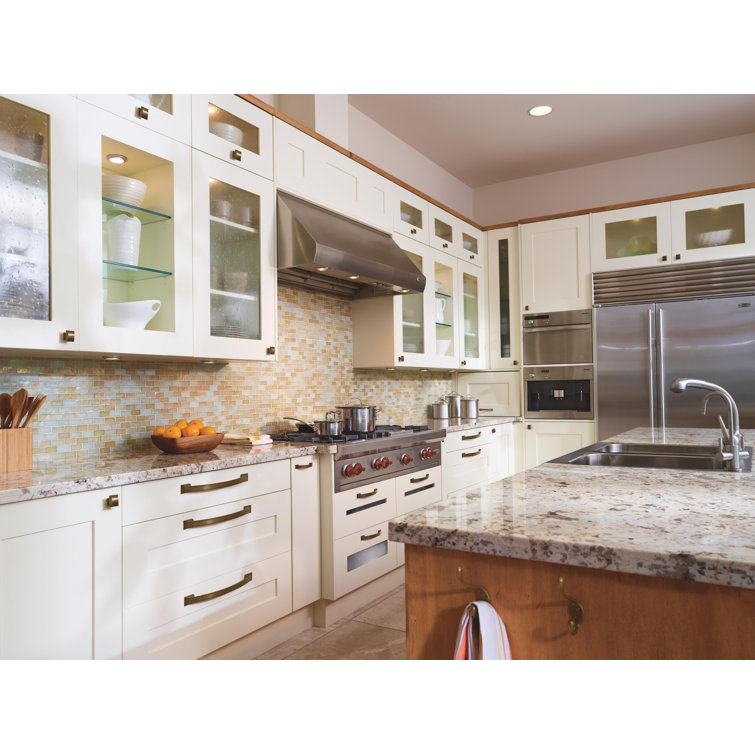 Polished Nickel Modern Appliance Pull with Mounting Hardware