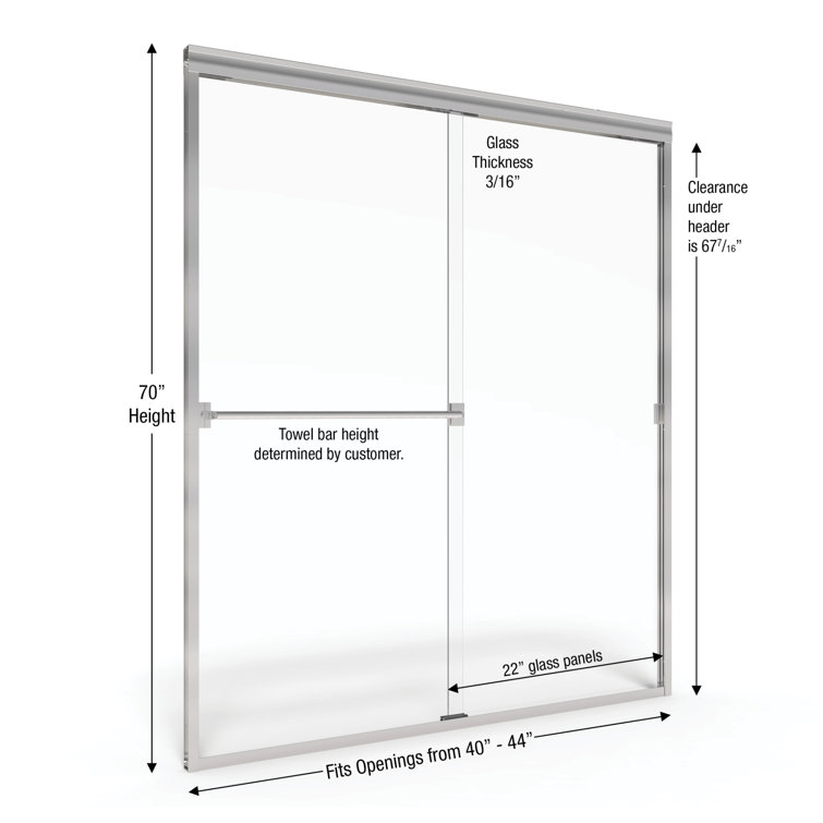 Classic Oil Rubbed Bronze Semi-Frameless Sliding Shower Door