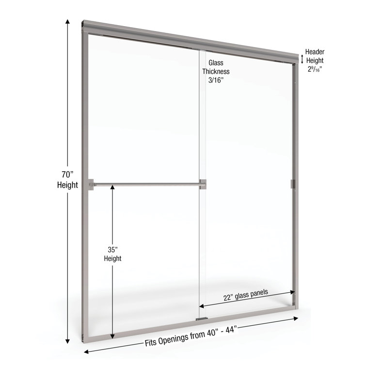 Classic Oil Rubbed Bronze Semi-Frameless Sliding Shower Door