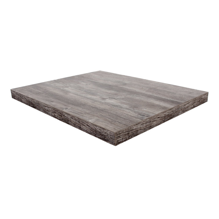 Midtown Driftwood Square Indoor Tabletop with Durable Laminate Finish