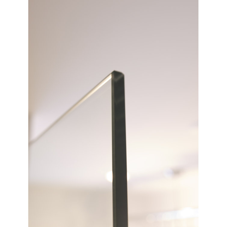 Crystal Clear Frameless Glass Pivot Shower Door, 33.5" x 60"