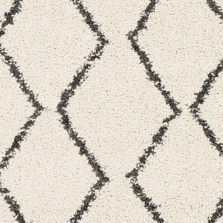 Charcoal and Light Beige Braided Rectangular Synthetic Rug