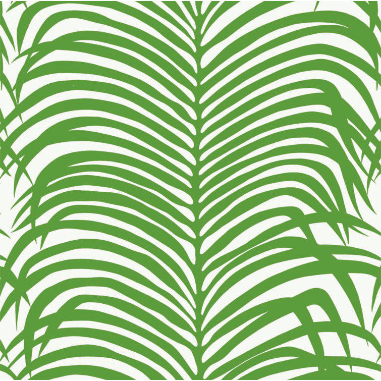 Jungle Green Zebra Palm Non-pasted Wallpaper