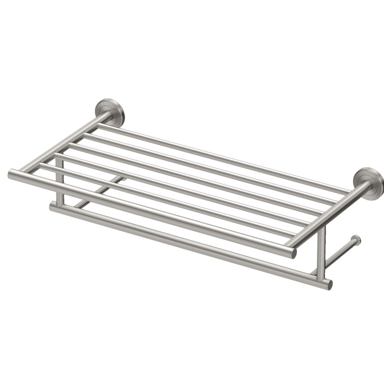 Latitude II 24-Inch Satin Nickel Wall Mounted Towel Rack