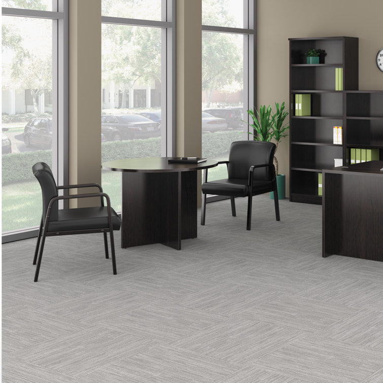 Espresso Round Laminate Conference Table with X-Base