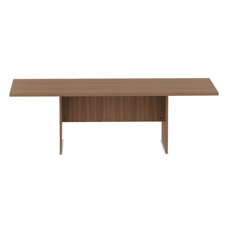 Modern Walnut Rectangular Conference Table with Laminate Top