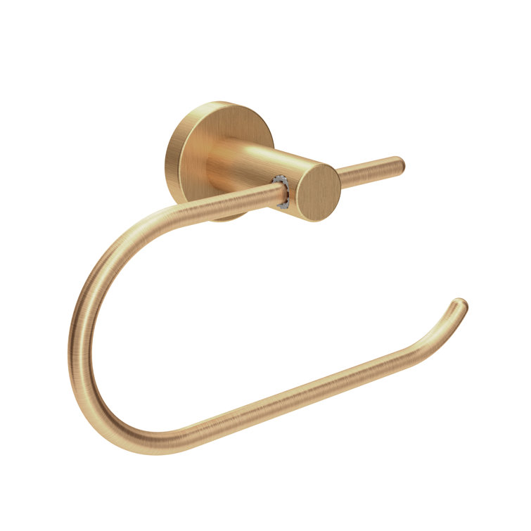 Brushed Bronze Metal Wall-Mounted Toilet Paper Holder