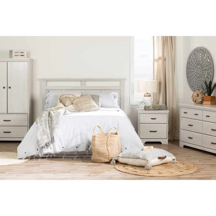 Versa Full/Queen White Laminated Wood Headboard
