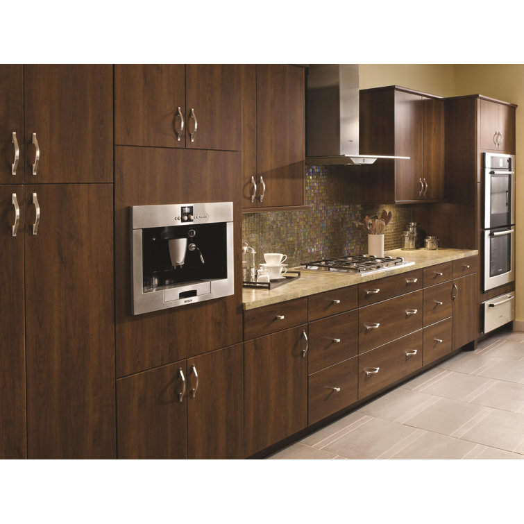 Brushed Nickel 5-1/2 Inch Modern Cabinet Pull