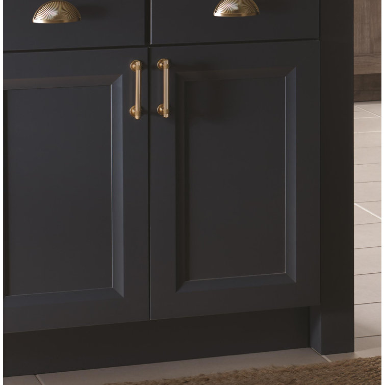 Golden Champagne Brushed Traditional Bar Pull with Mounting Hardware