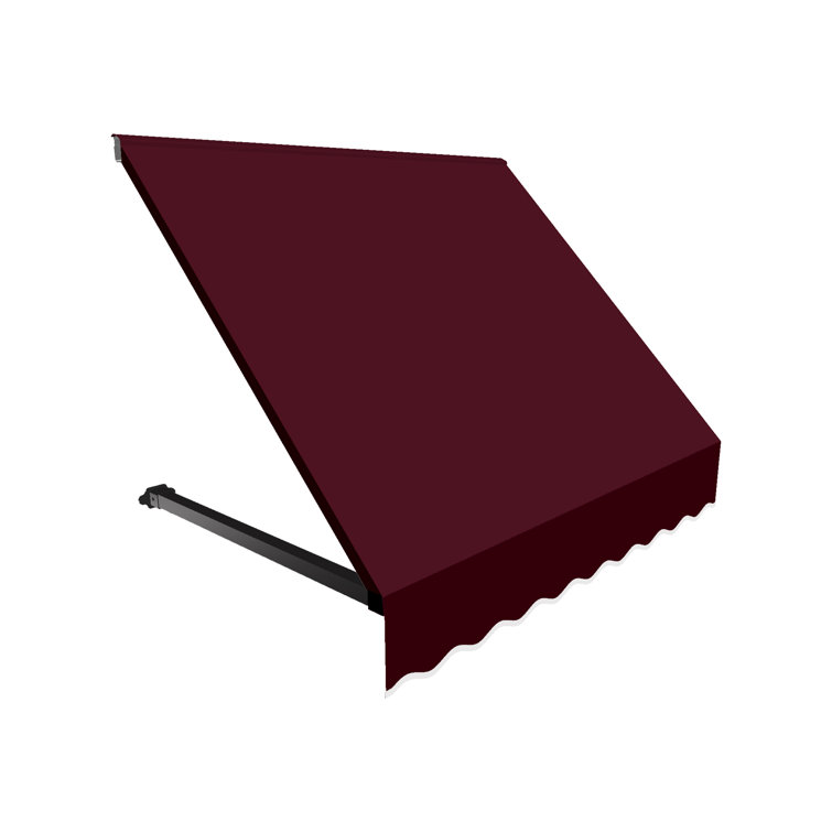 Burgundy Acrylic Fabric Fixed Window and Door Awning