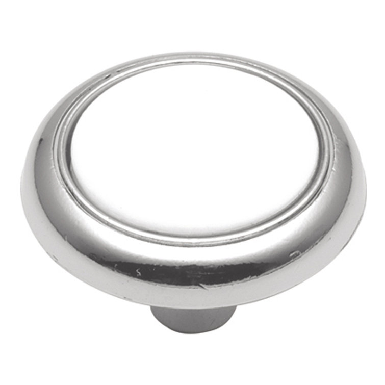 Polished Chrome 1 1/4" Round Mushroom Knob