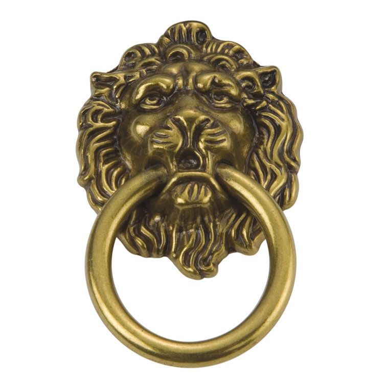 Lancaster Hand Polished Brass Lion Head Ring Pull