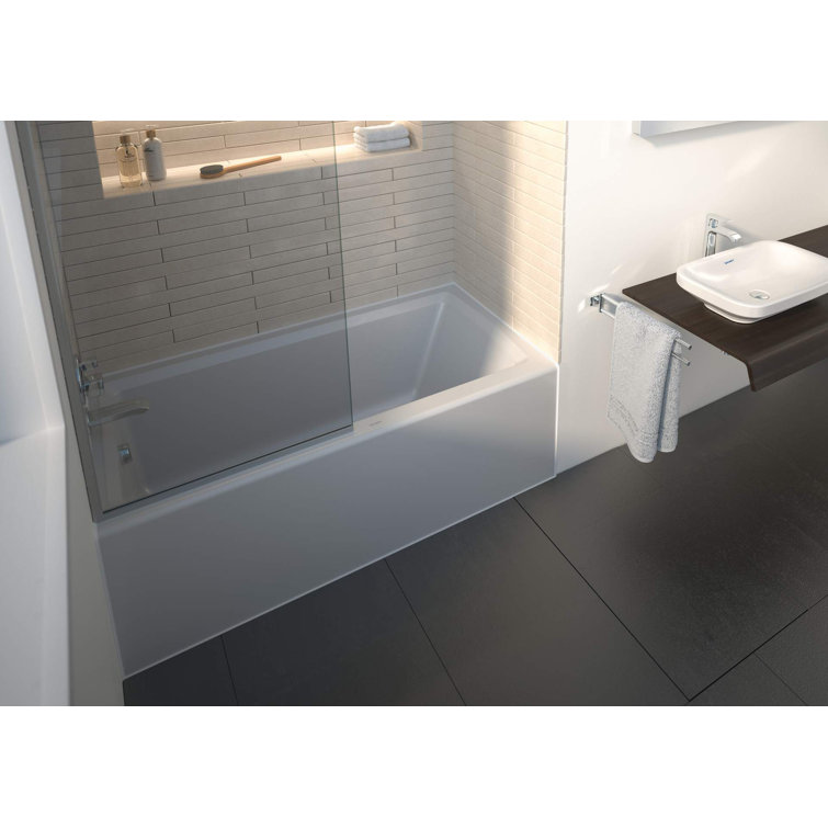 Architec 60" White Acrylic Alcove Soaking Bathtub