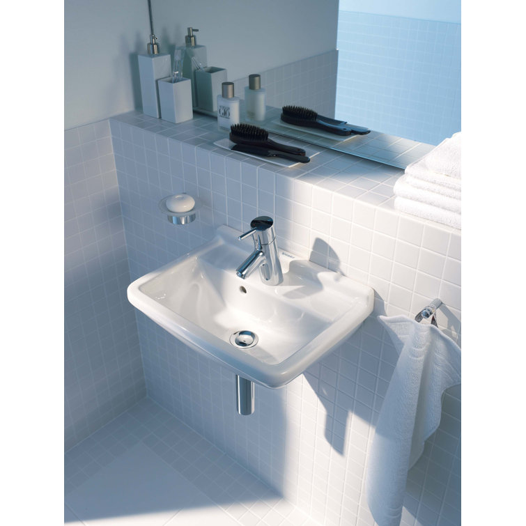Starck 3 Modern Rectangle Ceramic Wall-Mount Bathroom Sink