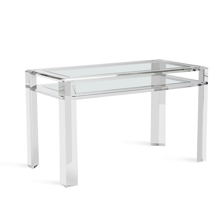 Surrey Clear Acrylic and Glass Writing Desk