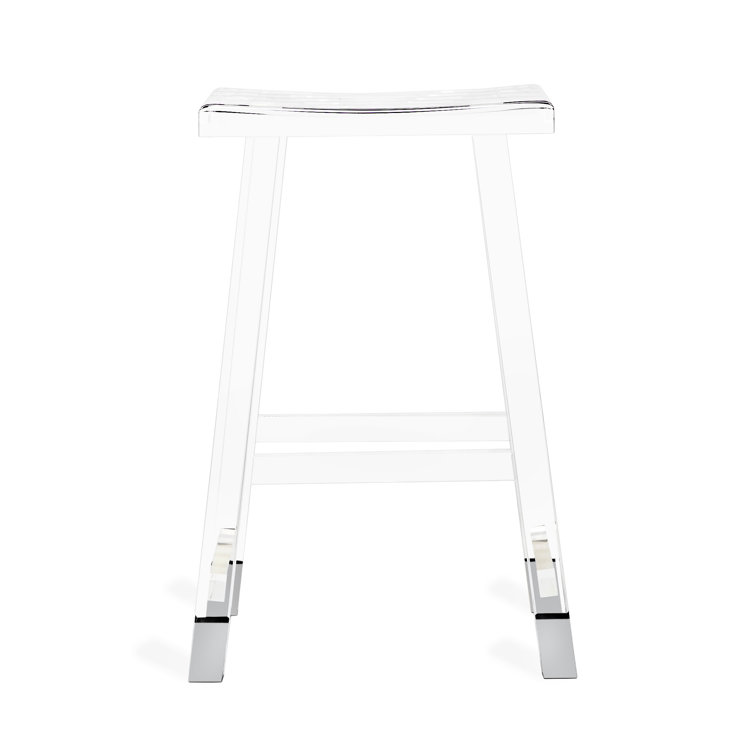 Elegant Nickel and Acrylic 27" Counter Stool