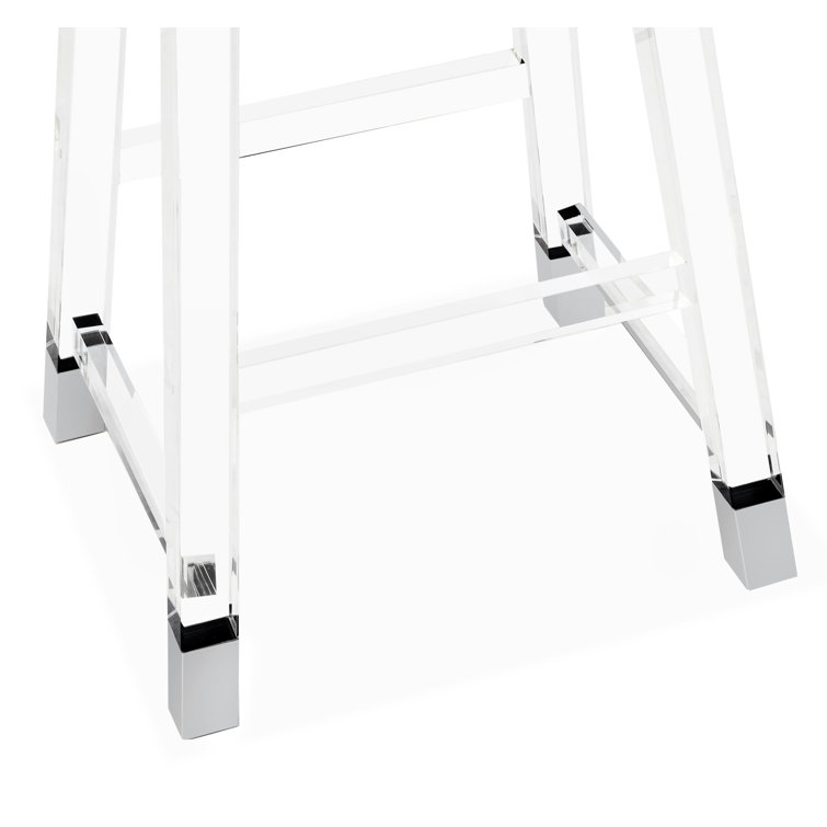 Elegant Nickel and Acrylic 27" Counter Stool
