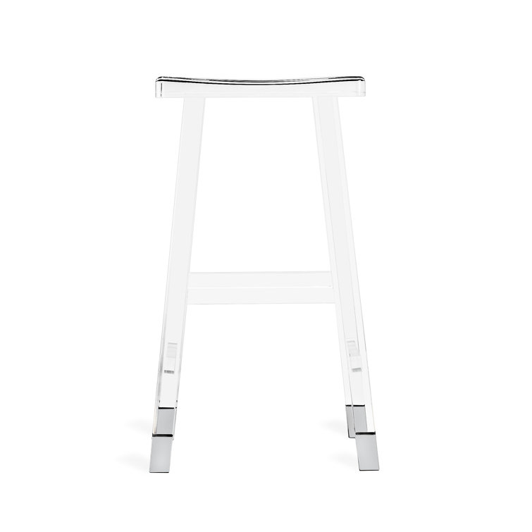 Elegant Nickel and Acrylic 27" Counter Stool