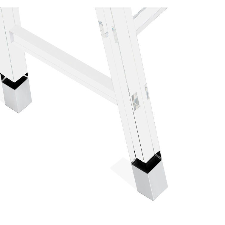 Elegant Nickel and Acrylic 27" Counter Stool