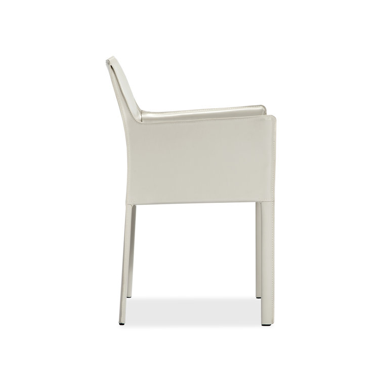 Mediterranean Sand Faux Leather & Metal Armchair 23" x 34"