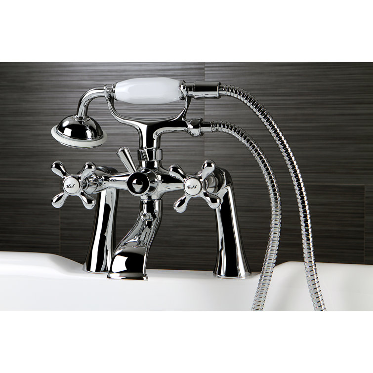 Victorian Elegance 7" Polished Chrome Clawfoot Tub Filler with Hand Shower