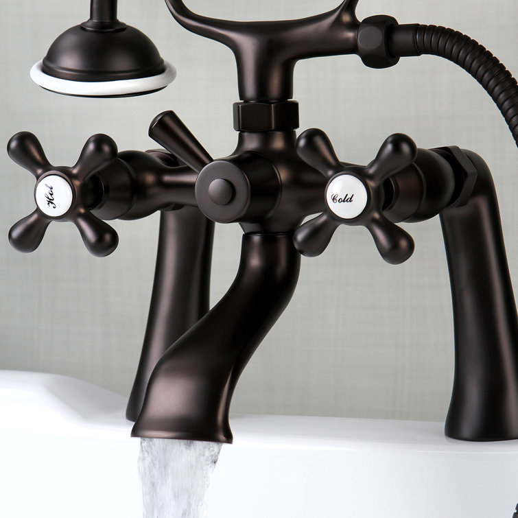 Oil Rubbed Bronze Clawfoot Tub Faucet with Hand Shower