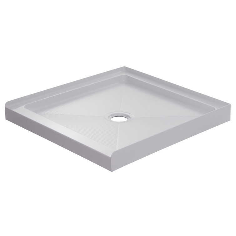 32'' White Acrylic Square Single Threshold Shower Base