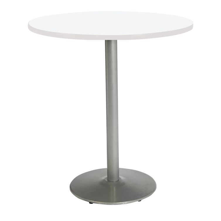 Vintage Urban Loft 42" Round Reclaimed Wood Bar Table with Silver Base
