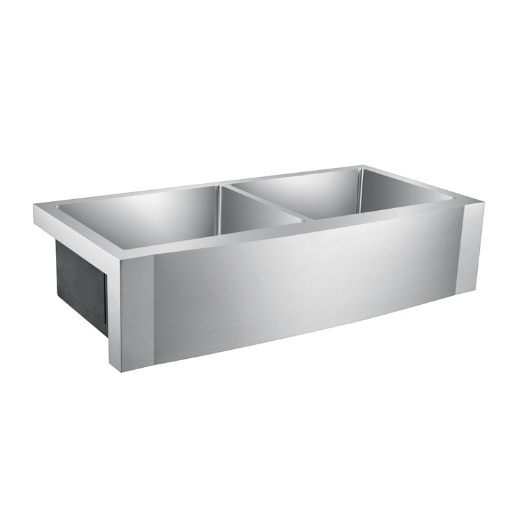 Dominic 42'' Stainless Steel Double Bowl Farmhouse Sink