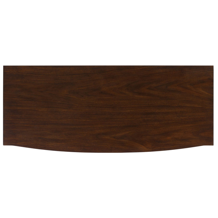 Transitional Medallion 44'' Brown Wood & Metal Console Table with Storage