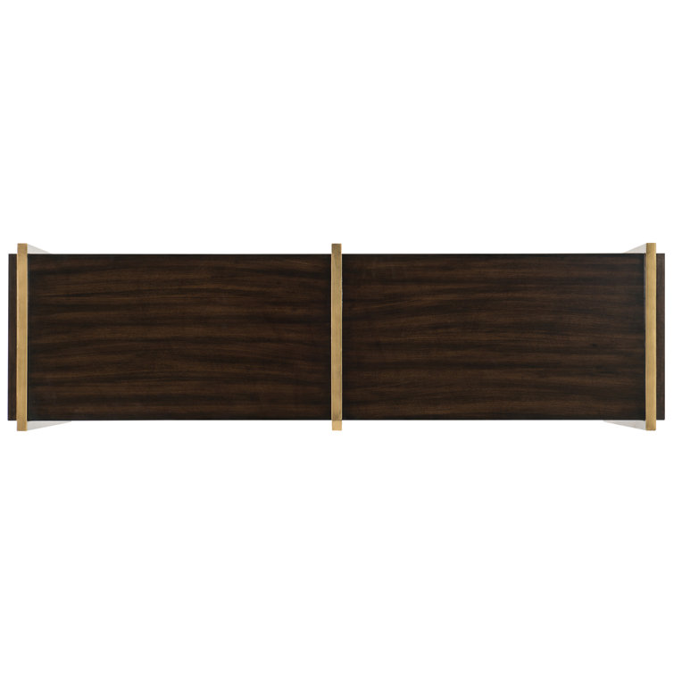 Melange 70'' Brown and Gold Traditional Sideboard