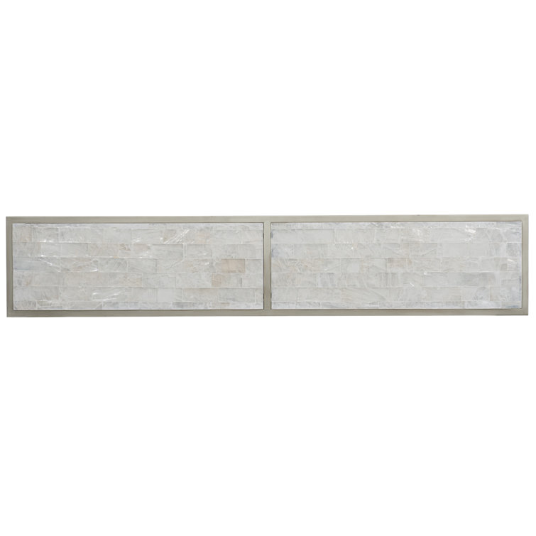 Traditional White and Gold 72'' Rectangular Console Table with Storage