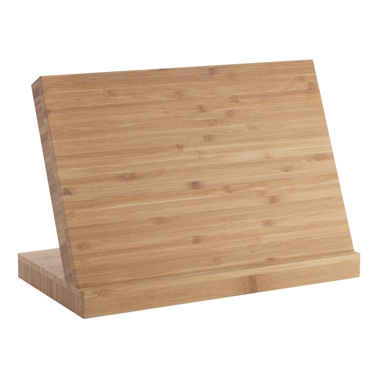 Bamboo Magnetic Knife Block with Angled Design