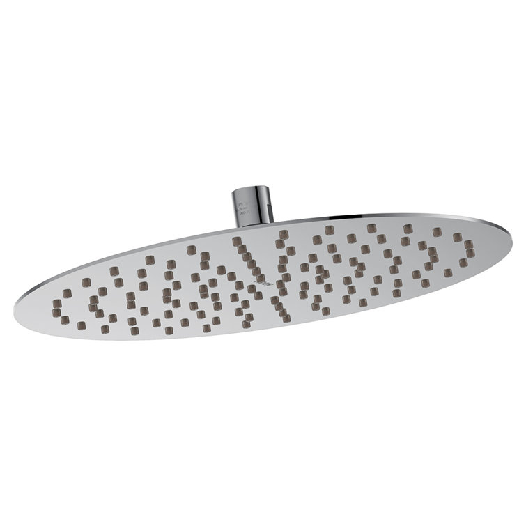 Chrome 12-Inch Modern Rain Shower Head with Self-Cleaning Nozzles