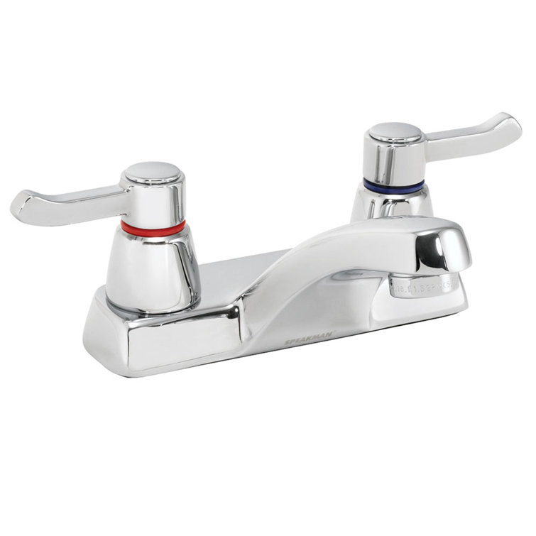 Commander Polished Chrome 2-Handle Low-Arc Bathroom Faucet