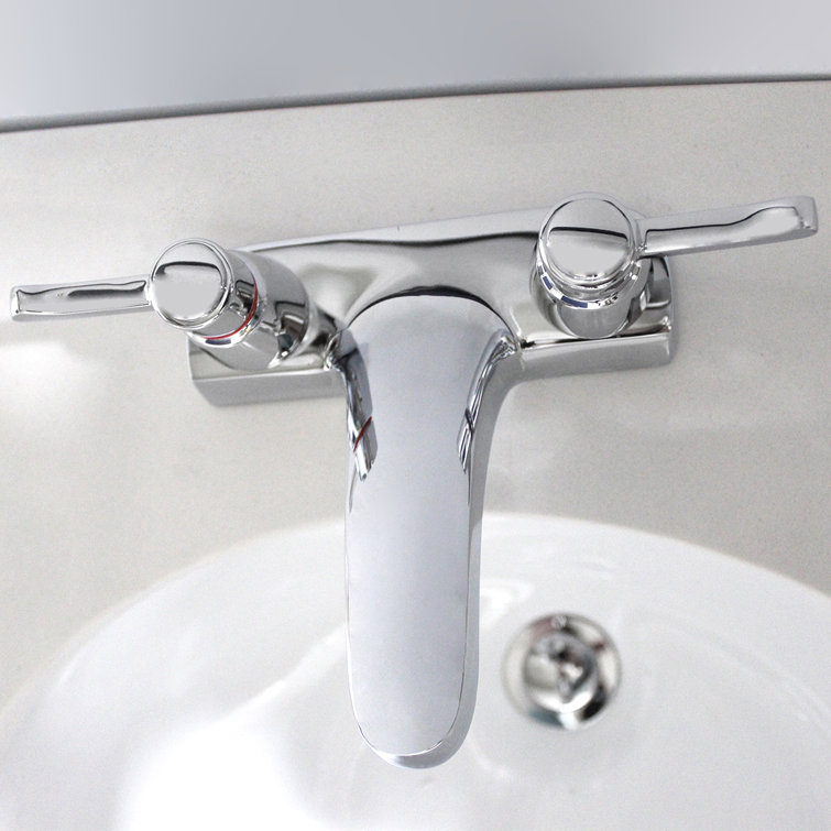 Commander Polished Chrome 2-Handle Low-Arc Bathroom Faucet