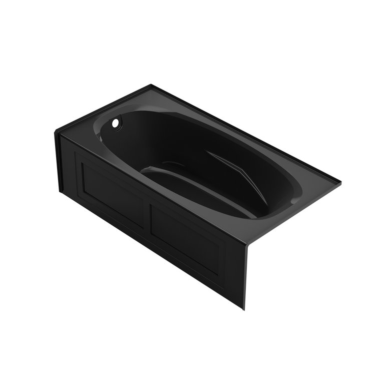 Amiga 72" White Acrylic Alcove Soaking Bathtub