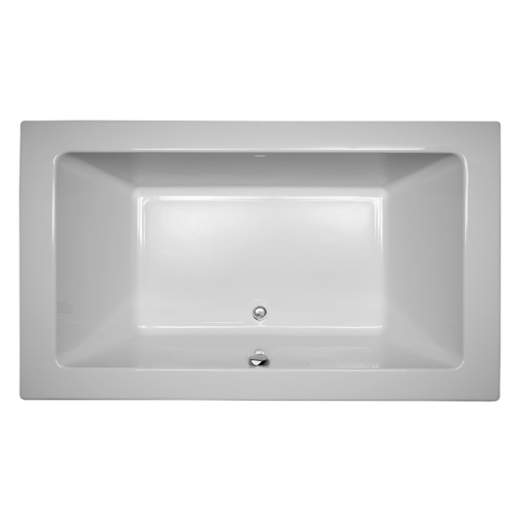 Sia 66" White Acrylic Drop-in Soaking Bathtub