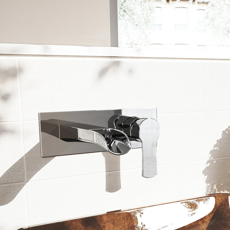 Cornelius 7-Layer Chrome Finish Modern Wall-Mount Bathroom Faucet
